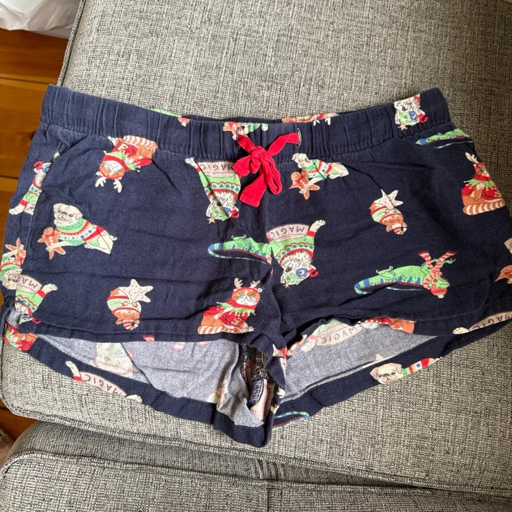 Festive animal Print Pajama Shorts